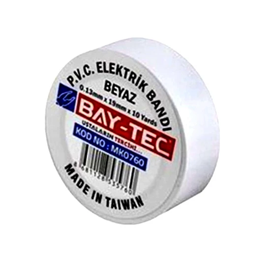 Bay-Tec Elektrik Bandı Beyaz - 4 adet