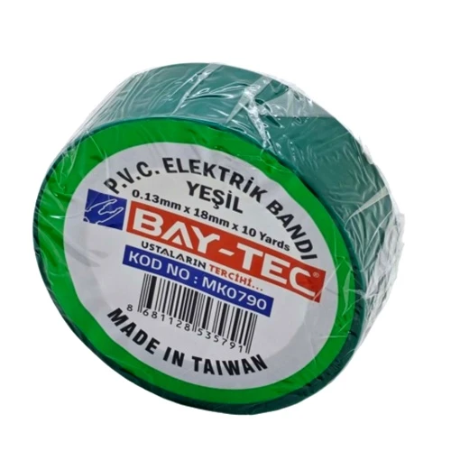 Bay-Tec Elektrik Bandı Yeşil - 4 adet