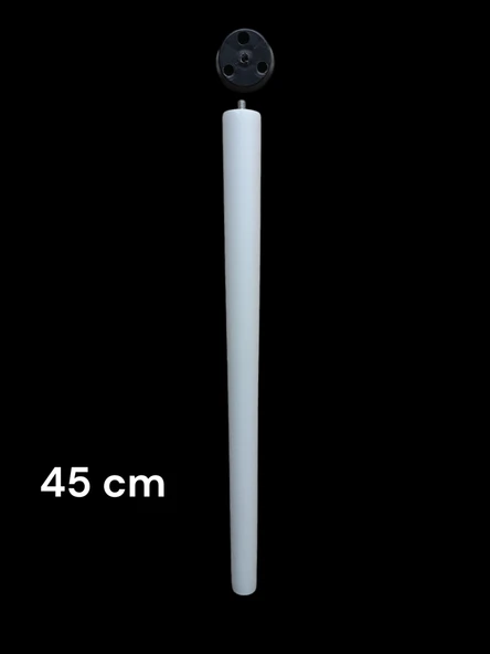 45 Cm Beyaz Ahşap Ayak Sehpa,Komidin,puf,Sandalye Ayağı -4 ADET- - 2