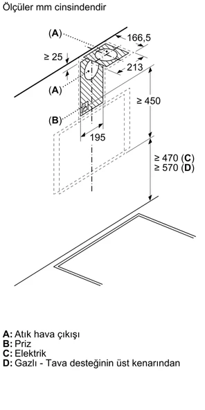 Bosch DWK67PJ60T Siyah Duvar Tipi Davlumbaz - 9