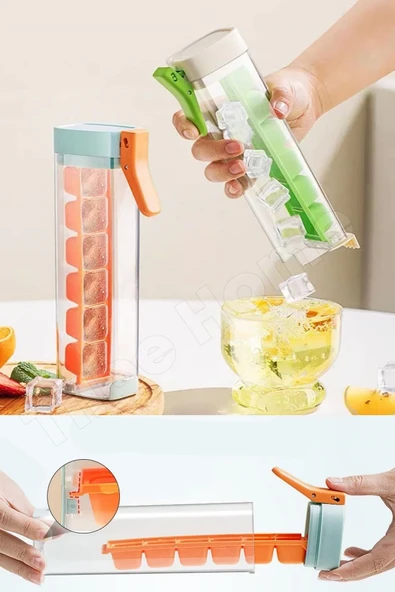 Tilbe Home Basmalı 6 Bölmeli Kare Buz Kalıbı Taşınabilir Buz Küpü Kalıbı Kare Buzluk Kokteyl Buz Kalıbı - 2