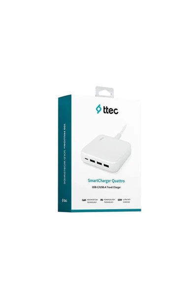 Ttec SmartCharger Trio GAN 2SCG04B 120 W Beyaz Hızlı Şarj Adaptörü Teşhir - 3