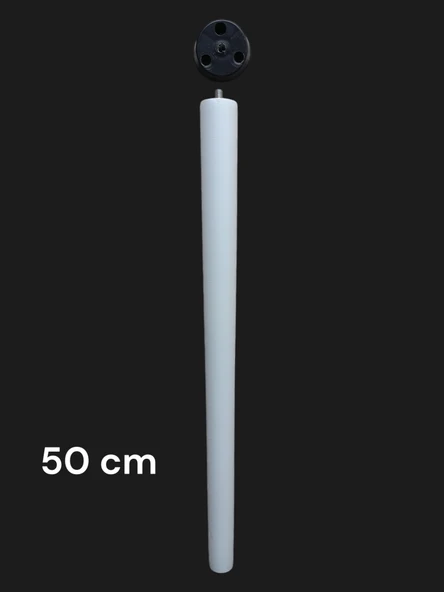 50 Cm Beyaz Ahşap Ayak Sehpa,Komidin,puf,Sandalye Ayağı - 2