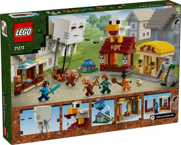 LEGO Minecraft 21273 The Ghast Balloon Village Attack - 2