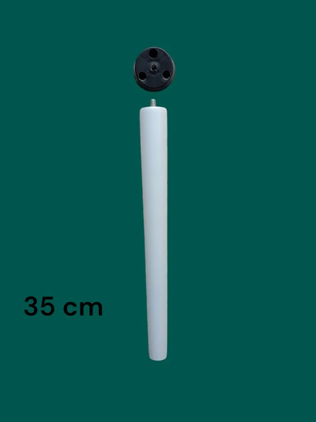 35 Cm Beyaz Ahşap Ayak Sehpa,Komidin,puf,Sandalye Ayağı - 2