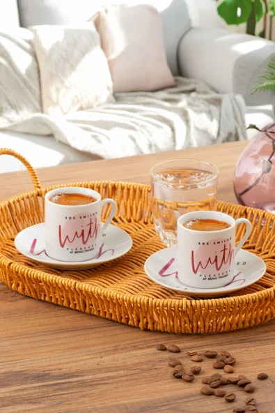 Porsima 10 Porselen 12 Parça Türk Kahve Fincan Takımı 90ml