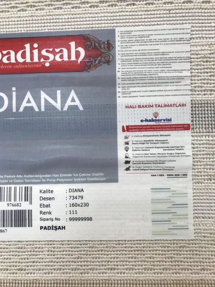 Padişah Halı Diana 73479 111 Serisi Salon Oturma Yatak Odası Halısı - 8