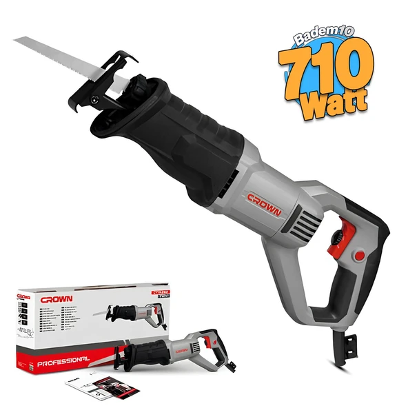 Crown CT15258 Ahşap Metal Et Kemik kesme Tilki kuyruğu Testere 710W 110 mm