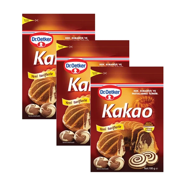 Dr. Oetker Kakao 100 Gr x 3 Adet