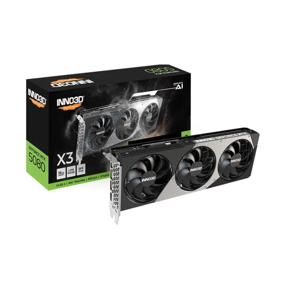 Inno3D GeForce RTX5080 x3 16GB 256Bit GDDR7 Ekran Kartı N50803-16D7-176068N