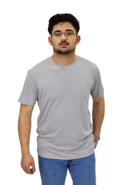 Erkek Sıfıryaka Düz Merserize Tişört T6034 BGL-ST04527 - Resim 3