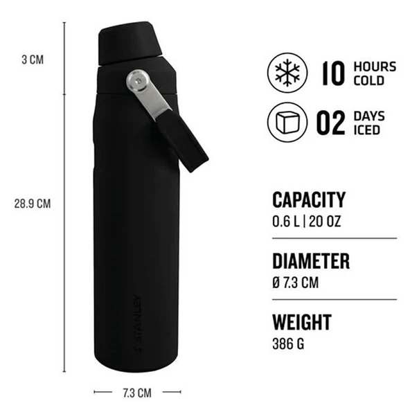Stanley 10-12515-001 The Aerolight IceFlow 0.60 Litre Çelik Termos - Siyah - 2