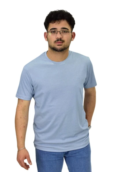 Erkek Sıfıryaka Düz Merserize Tişört T6034 BGL-ST04527 - Resim 4
