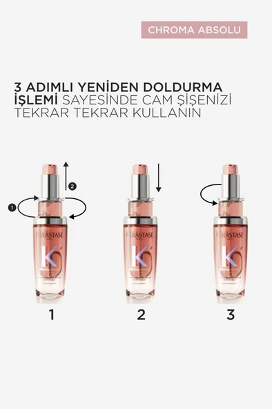 Kerastase Chroma Absolu L'huile Chroma Eclat Boyalı Saçlar Için Yedek Şişe Bakım Yağı 75 ml - 6