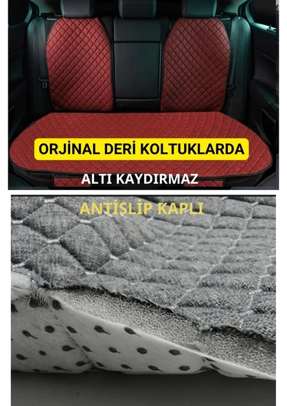 Porsche 911 - 991 2013+Terletmez Kaymaz Keten Oto Minder Kılıf Komple Set(7Parça) Kırmızı - 3