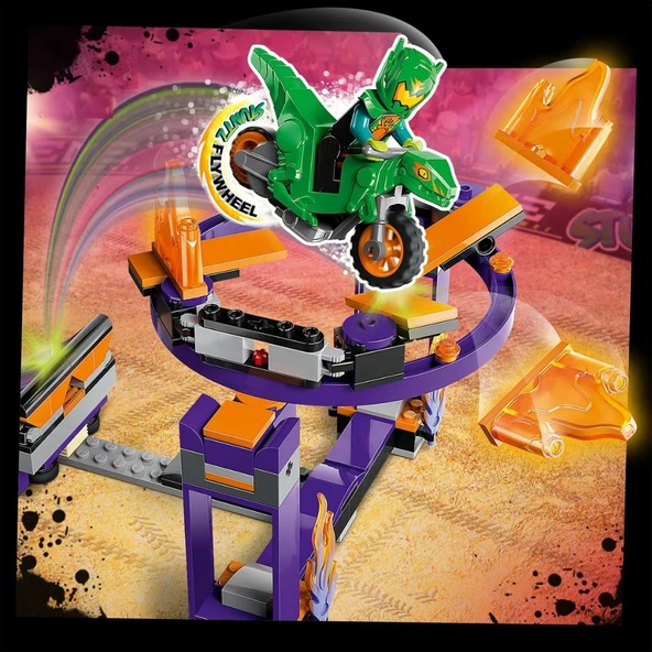 LEGO City Potalı Gösteri Rampası Yarışması 60359 - 5 Yaş ve Üzeri Çocuklar için Gösteri Motosikleti ve Minifigür İçeren Yaratıcı Oyuncak Yapım Seti (144 Parça) - 4