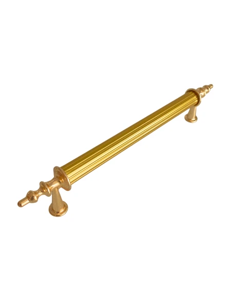 Desenli Boru Altın Alüminyum Dolap Kulpu Mobilya Kulpu(ALTIN)(96MM - 128MM) Altın 128mm 128mm - 2 ADET