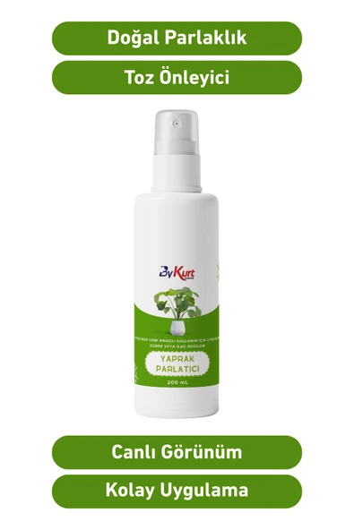 ByKurt Yaprak Parlatıcı 200ML Organik Sprey Böcek ve Sinek Önleyici Bitki Temizleyici - 3