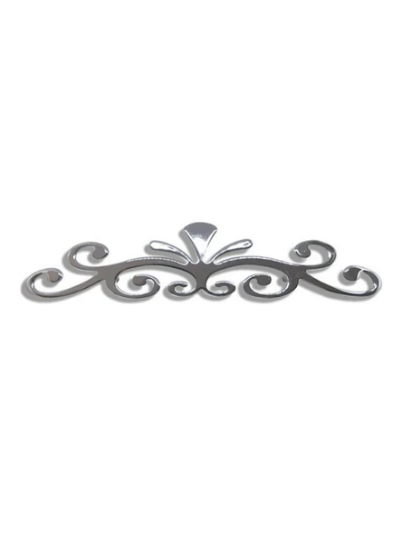 Çiçekli Desenli 128MM Krom Dolap Kulpu Mobilya Kulpu(KROM)(128MM) Krom 128mm 128mm - 1 ADET