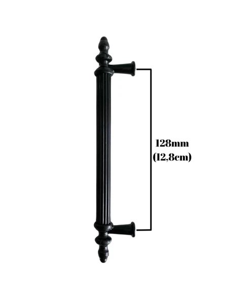 Plastik Siyah Kulp Mobilya ve Dolap Kulbu(SİYAH)(96MM - 128MM - 160MM) Siyah 128mm 128mm - 2 ADET - 3