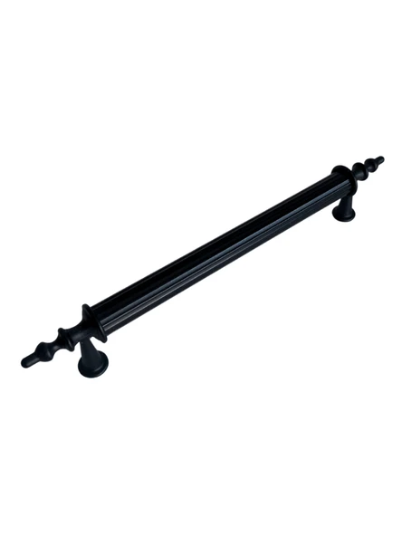 Desenli Boru Siyah Alüminyum Dolap Kulpu Mobilya Kulpu(SIYAH)(96MM - 128MM) Siyah 96mm 96mm - 4 ADET