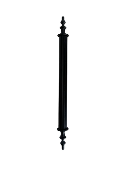 Desenli Boru Siyah Alüminyum Dolap Kulpu Mobilya Kulpu(SIYAH)(96MM - 128MM) Siyah 96mm 96mm - 4 ADET - 2