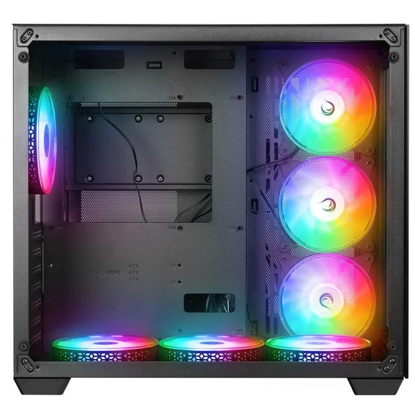 Rampage ICEBLADE PRO BLACK 7*12cm ARGB Fan Kontrolcü Temperli Cam Kumandalı ATX Mid-T Gaming Oyuncu Kasası - 5