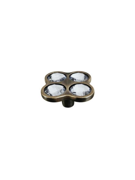 Mobili Antik Sarı Kristal Dolap Kulpu Mobilya Düğmesi Kulpu(ANTİK SARI)(TEK DELİK) Antik Sarı Tek Delik TEK DELİK - 1 ADET ürün görseli