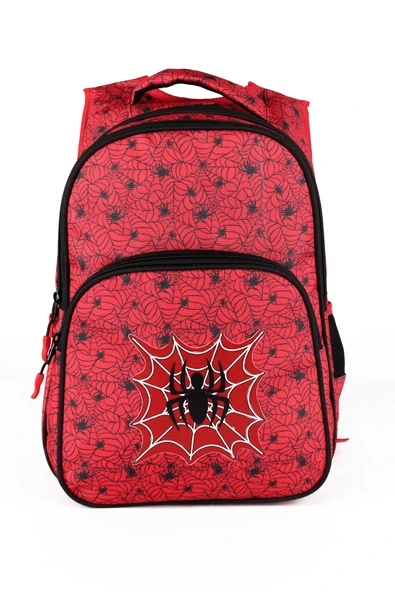 Lugmo 3 Lü İlkokul Çanta Seti Erkek Çocuk Çantası Astarlı Örümcek Adam Kırmızı - 3