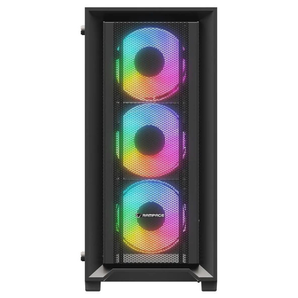 Rampage VOYAGER 750W 80+ BRONZE Siyah 4*RGB Auto Fan ATX Mid-T Gaming Oyuncu Kasası - 2