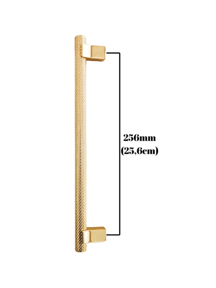 Arezzo Altın Sarısı Dolap Kulpu Mobilya Ahşap Dolap Kulpu(ALTIN)(METAL)(192mm - 256mm) Altın 256mm 256mm - 2 ADET - 4