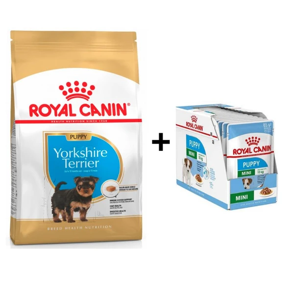 Royal Canin Yorkshire Terrier Yavru köpek Maması 1,5 kg + 12 Adet Yaş Mama