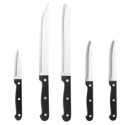 Tantitoni 5 Parça Siyah Saplı Bıçak Seti SOFT BCK24002SET5S - 2