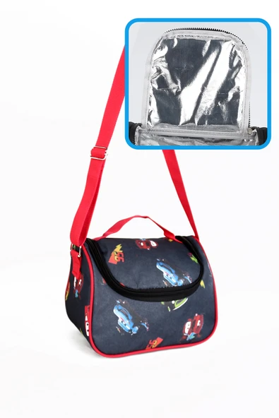 Lugmo 3 Lü İlkokul Çanta Seti Erkek Çocuk Çantası Astarlı Car Race Araba Siyah - Resim 5