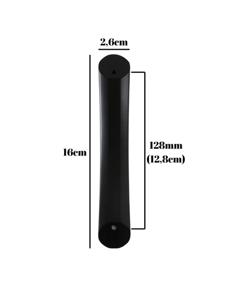 Arinas Siyah Metal Dolap Kulpu Mobilya Kulpu(SİYAH)(128mm) Siyah 128mm 128mm - 4 ADET - Resim 4