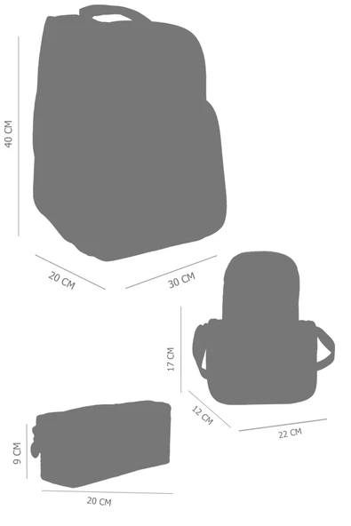 Lugmo 3 Lü İlkokul Çanta Seti Kız Çocuk Çantası Astarlı Kelebek Pembe - 8