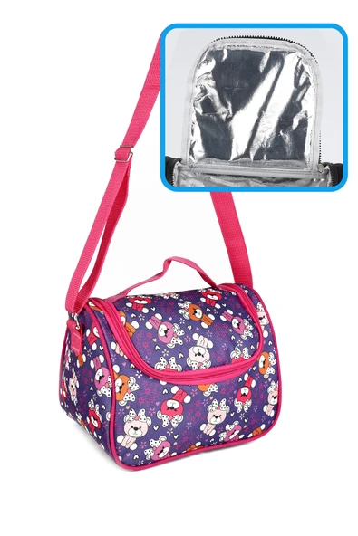 Lugmo 3 Lü İlkokul Çanta Seti Kız Çocuk Çantası Astarlı Kedili Mor - 6