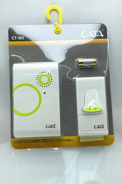 CATA CT-101 Kablosuz kapı zili yeşil farklı ses melodili lüks uzaktan kumandalı zil