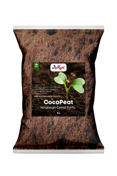 ByKurt Cocopeat Hindistan Cevizi Torfu %100 Doğal Torf ve Bitki Toprağı Sinek Yapmaz - 3