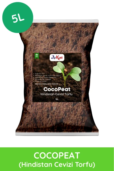 ByKurt Cocopeat Hindistan Cevizi Torfu %100 Doğal Torf ve Bitki Toprağı Sinek Yapmaz - 2