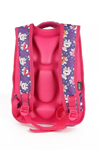 Lugmo 3 Lü İlkokul Çanta Seti Kız Çocuk Çantası Astarlı Kedili Mor - 5