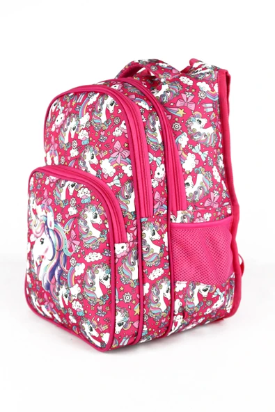 Lugmo 3 Lü İlkokul Çanta Seti Kız Çocuk Çantası Astarlı Unicorn - 4
