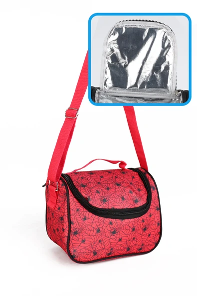 Lugmo 3 Lü İlkokul Çanta Seti Erkek Çocuk Çantası Astarlı Örümcek Adam Kırmızı - 6