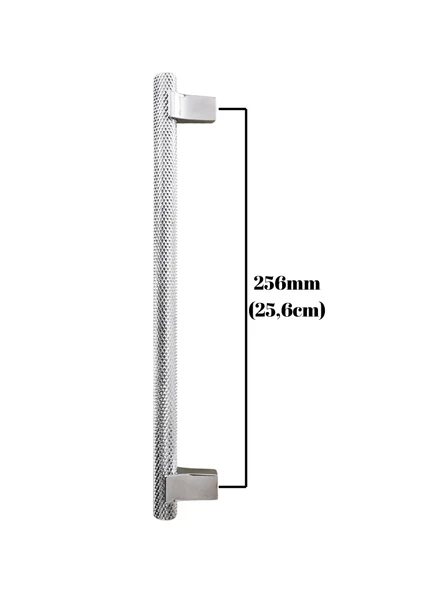 Arezzo Krom Dolap Kulpu Mobilya Ahşap Dolap Kulpu(KROM)(METAL)(192mm - 256mm) Krom 256mm 256mm - 2 ADET - Resim 4