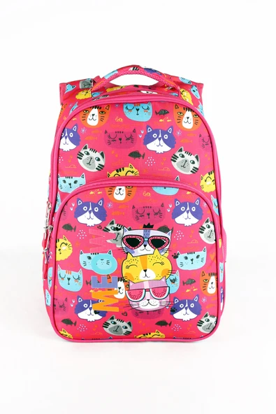 Lugmo 3 Lü İlkokul Çanta Seti Kız Çocuk Çantası Astarlı Kedi - 3
