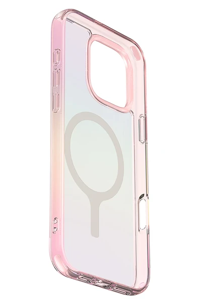 İphone 16 Pro Max Kılıf Holografik Renk Değiştiren Koruyucu  MagClick™ Kapak Polikarbonat Malzeme - 6