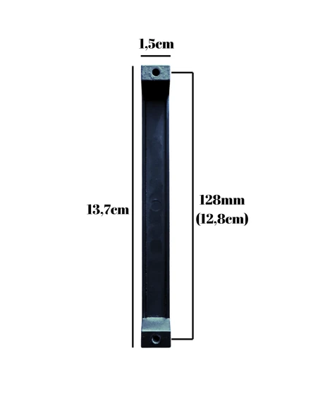 Sumru Siyah Metal Dolap Kulpu Mobilya Kulpu(SİYAH)(96mm-128mm) Siyah 128mm 128mm - 4 ADET - 4