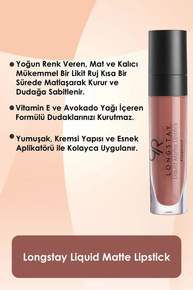 Golden Rose No: 22 Uzun Süre Kalıcı Likit Mat Ruj - 2