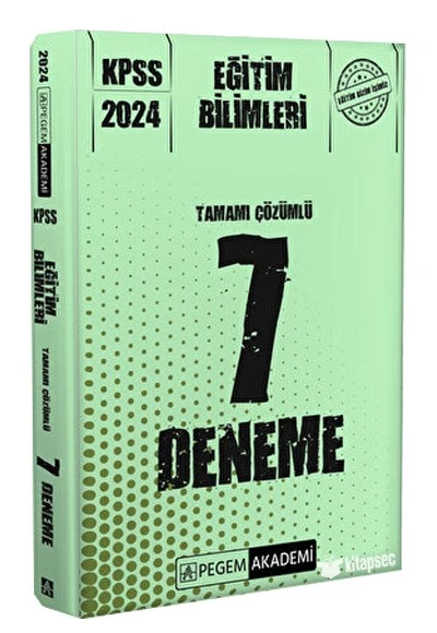 2024 KPSS Eğitim Bilimleri Tamamı Çözümlü 7 Deneme Pegem Akademi Yayıncılık
