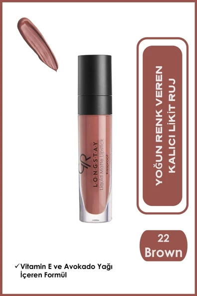 Golden Rose No: 22 Uzun Süre Kalıcı Likit Mat Ruj